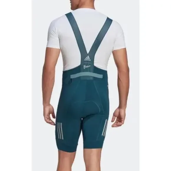 Adidas Parley Bib Padded Pro Cycling Race Shorts Suit Men XL Utility Green NEW